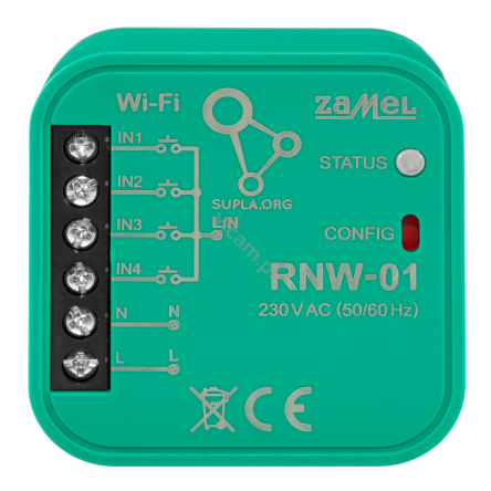 INTERFEJS 4-WEJŚĆ WI-FI SUPLA DOPUSZKOWY TYP: RNW-01 