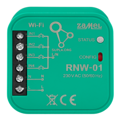 INTERFEJS 4-WEJŚĆ WI-FI SUPLA DOPUSZKOWY TYP: RNW-01 