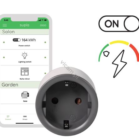 Gniazdko zdalnie ster. WiFi z pom. energii SGW-01